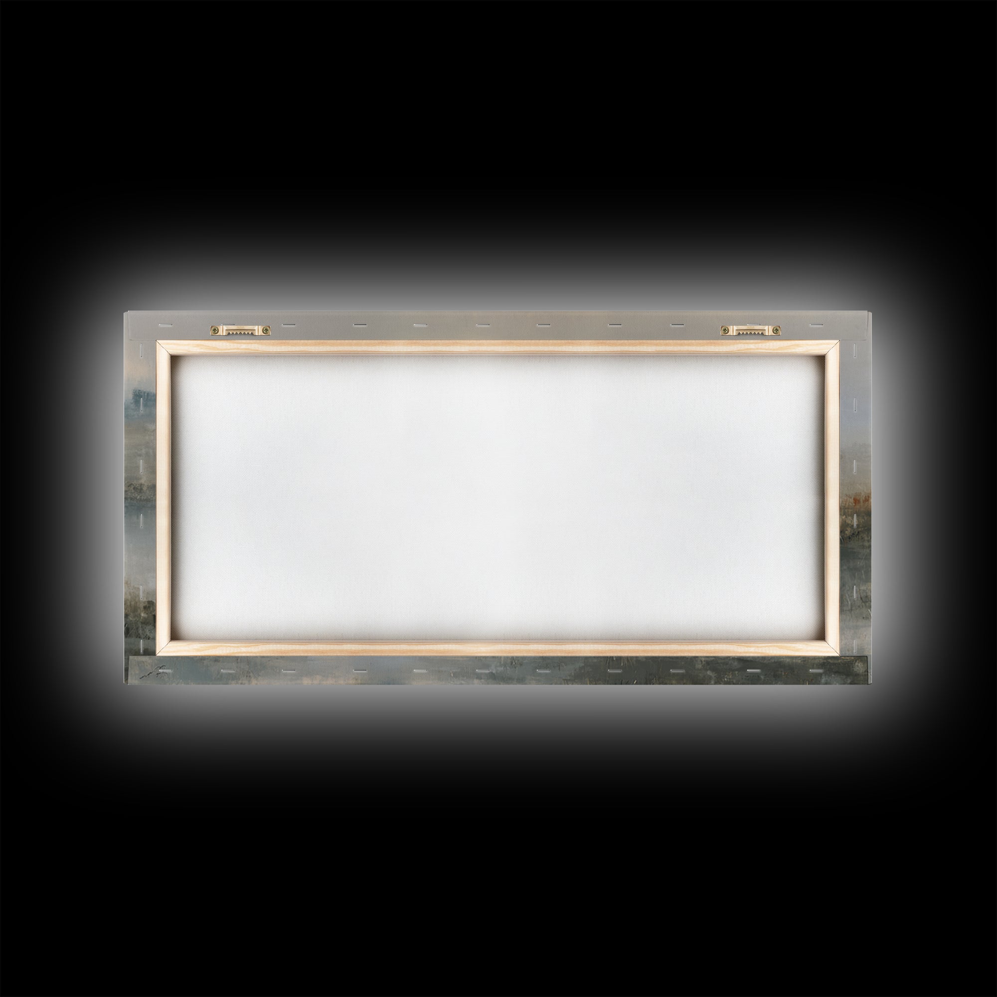 White Crane in Quiet Morning Mist Framed Canvas Print, Meditation Art, Canvas Art, Living Room Decor, Oil Painting, Stillness, MED-2x1-60