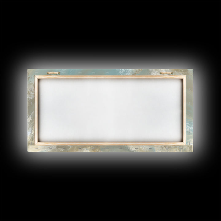 Angelic Light Rays Through Abstract Clouds Framed Canvas Print, Meditation Art, Canvas Art, Living Room Decor, Stillness, MED-2x1-90