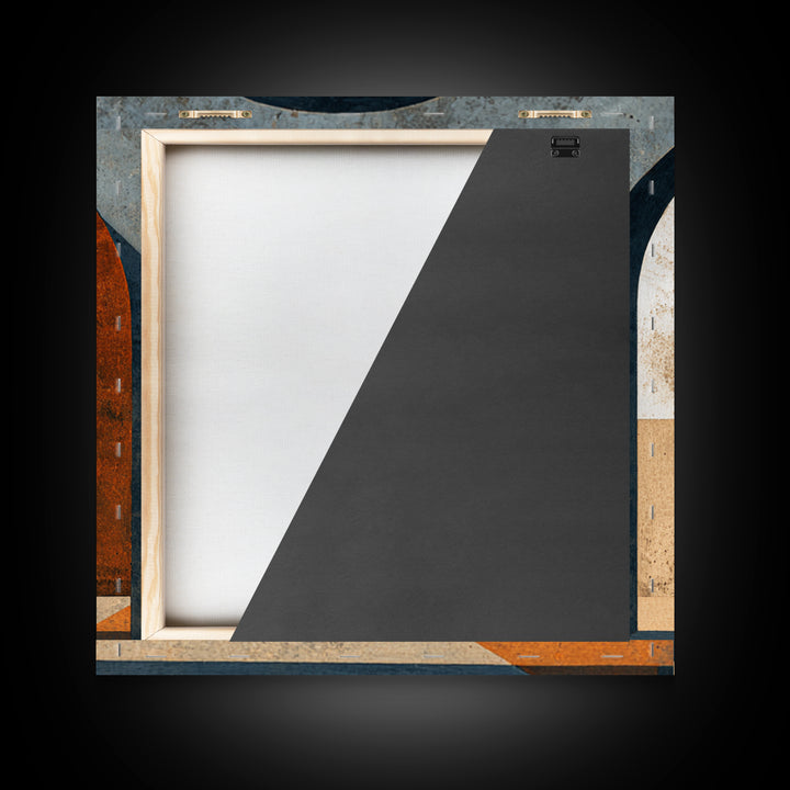 Monochrome Arch and Shadow Composition Framed Canvas Print, Minimalist Art, Gallery Decor, Living Room Decor, Fine Art, Minimal, MIN-1x1-32