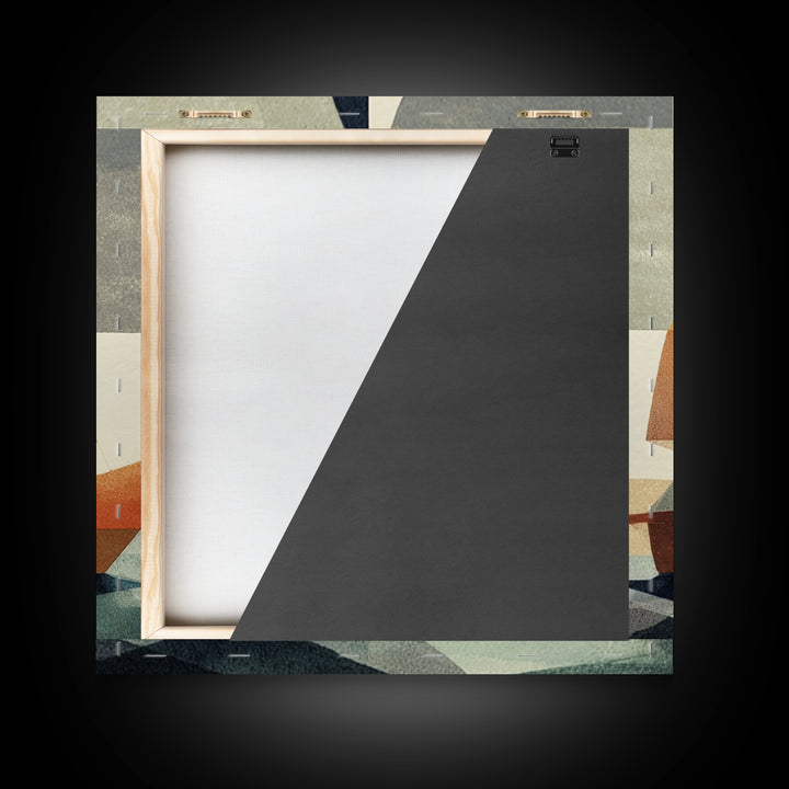 Tiny Sailboat under Open Sky Framed Canvas Print, Minimalist Art, Gallery Decor, Living Room Decor, Fine Art, Minimal, MIN-1x1-38