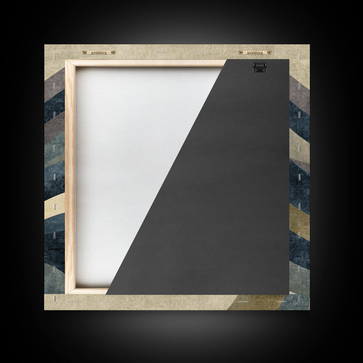 Minimal Abstract Wave Line Framed Canvas Print, Minimalist Art, Boho Decor, Living Room Decor, Minimal, Digital Prints, MIN-1x1-61
