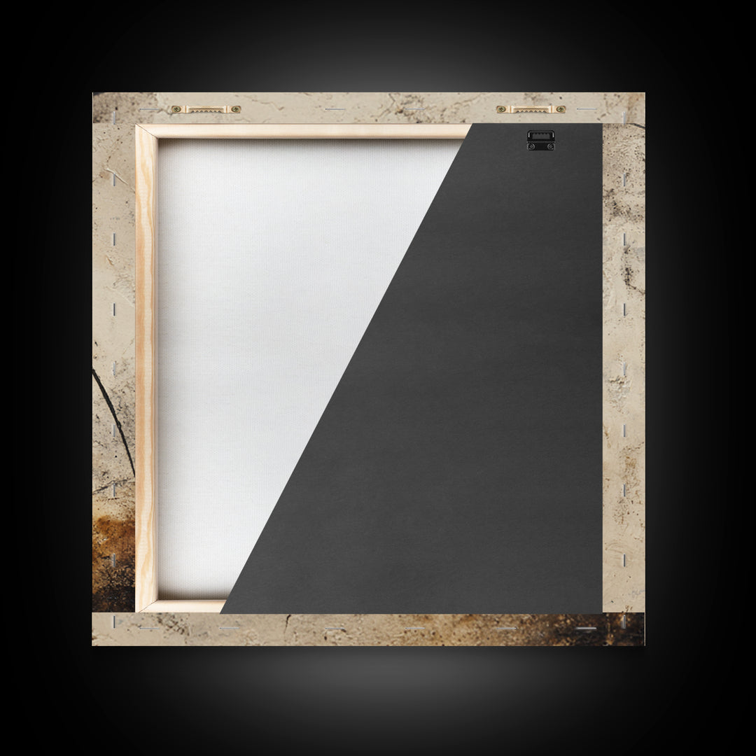 Small Black Bird Crossing White Space Framed Canvas Print, Minimalist Art, Boho Decor, Living Room Decor, Oil Painting, Minimal, MIN-1x1-79