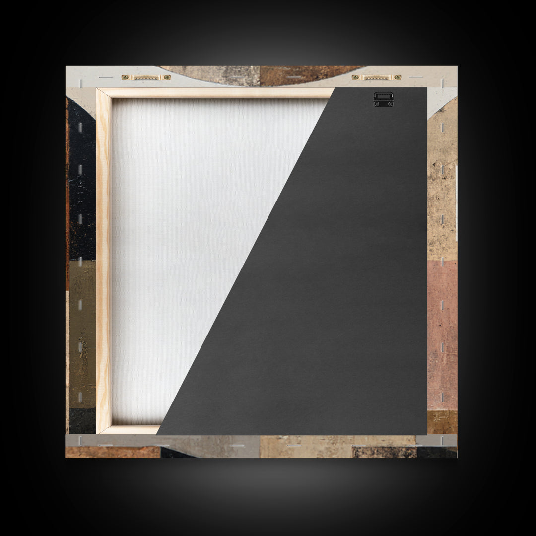 Monochrome Arch and Shadow Composition Framed Canvas Print, Minimalist Art, Fine Art Print, Living Room Decor, Minimal, MIN-1x1-80
