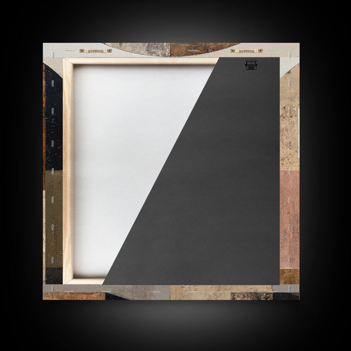 Monochrome Arch and Shadow Composition Framed Canvas Print, Minimalist Art, Fine Art Print, Living Room Decor, Minimal, MIN-1x1-80