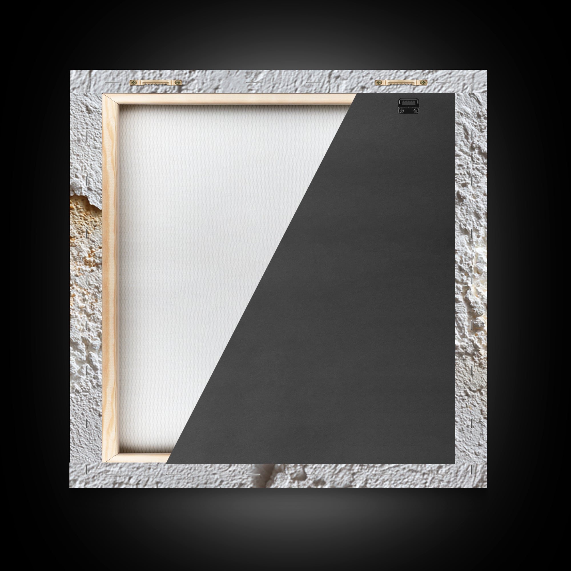 White on White Plaster Texture Study Framed Canvas Print, Minimalist Art, Minimalist Decor, Living Room Decor, Minimal, MIN-1x1-88