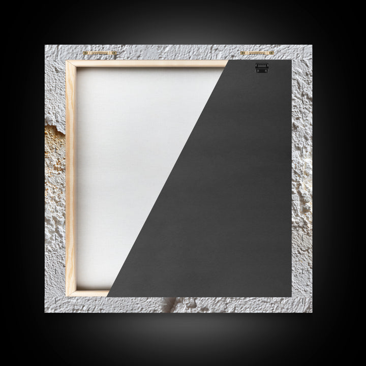 White on White Plaster Texture Study Framed Canvas Print, Minimalist Art, Minimalist Decor, Living Room Decor, Minimal, MIN-1x1-88