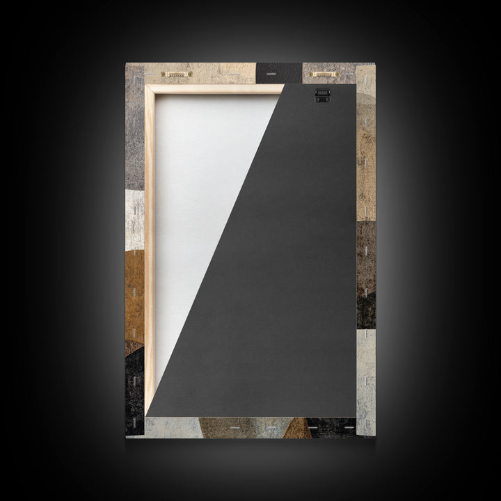 Single Gold Line Curve on Charcoal Canvas Print, Minimalist Art, Movie Poster, Living Room Decor, Abstract Art, Minimal, MIN-2x3-49