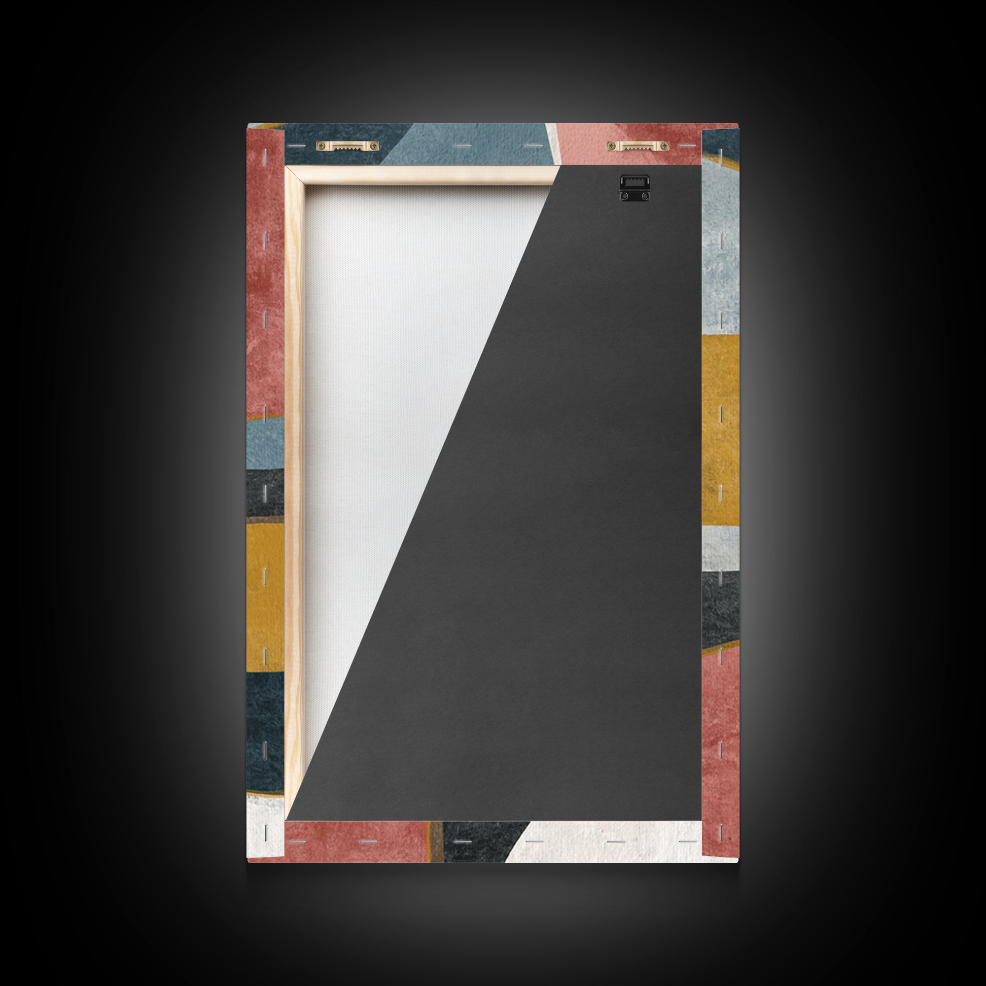 Single Gold Line Curve on Charcoal Framed Canvas Print, Minimalist Art, Printable Art, Living Room Decor, Abstract Art, Minimal, MIN-2x3-73