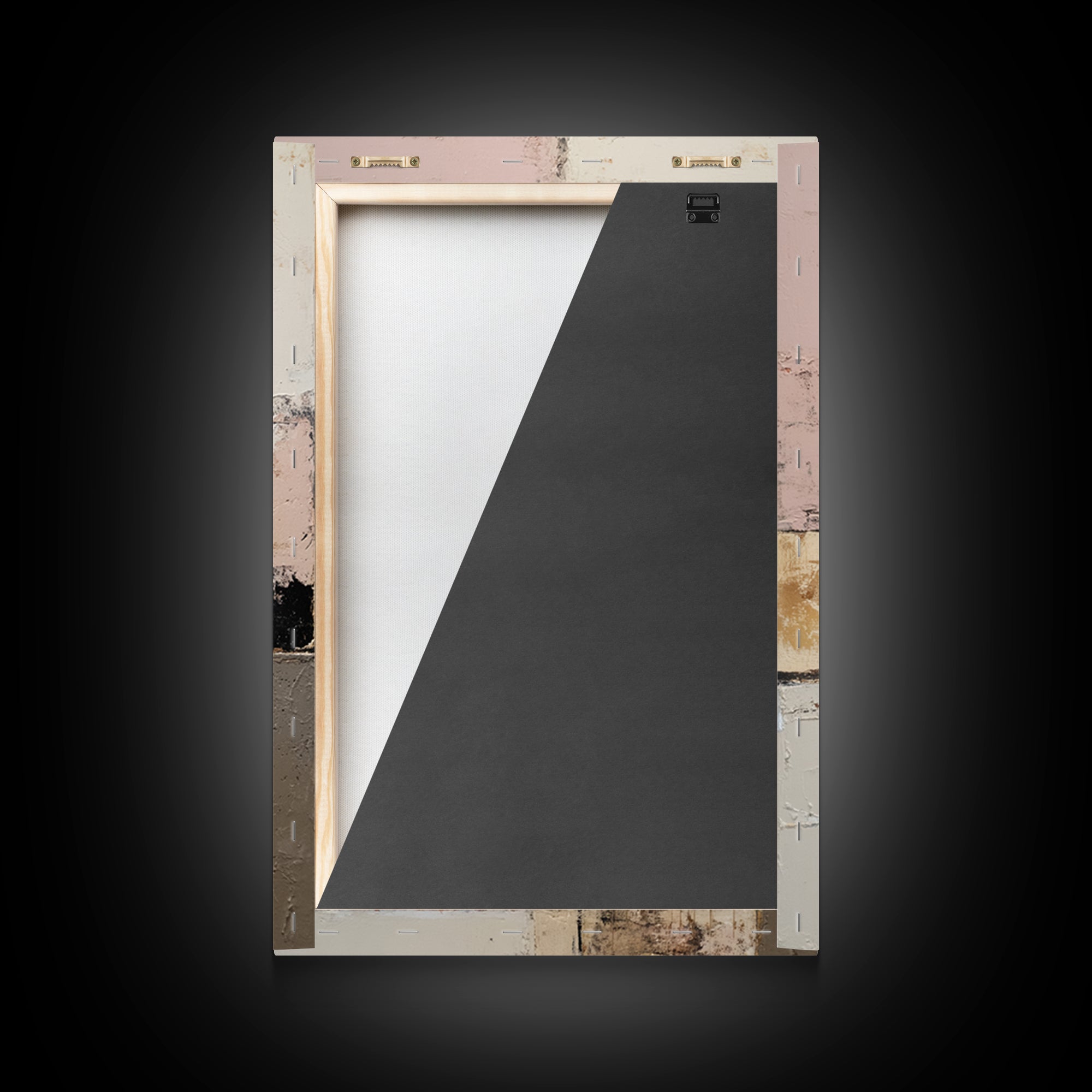 Calm Rectangle Composition Framed Canvas Print, Minimalist Art, Modern Art, Living Room Decor, Oil Painting, Minimal, MIN-2x3-8