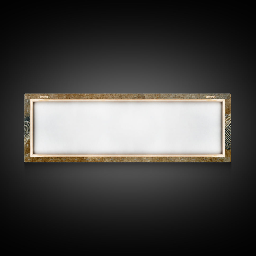Minimal Abstract Wave Line Framed Canvas Print, Minimalist Art, Abstract Painting, Living Room Decor, Fine Art, Minimal, MIN-3x1-53