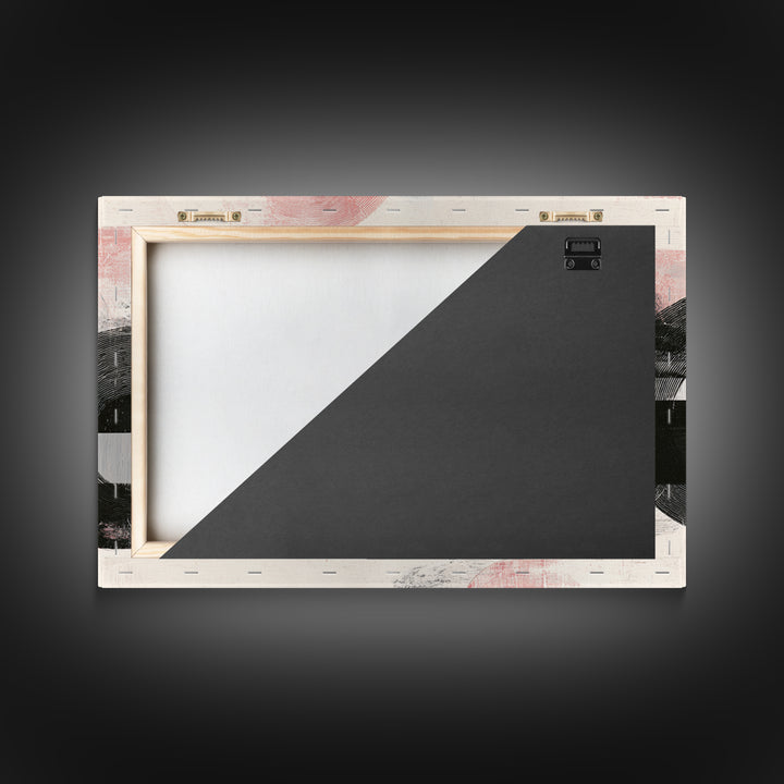 Small Black Bird Crossing White Space Framed Canvas Print, Minimalist Art, Art Prints, Living Room Decor, Oil Painting, Minimal, MIN-3x2-59