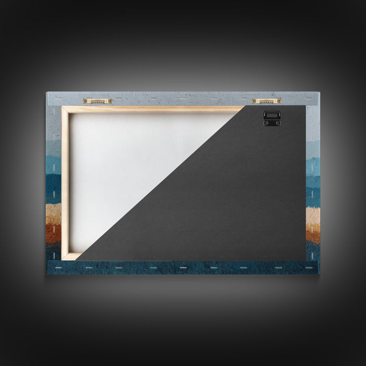 Simple Blue Horizon Framed Canvas Print, Minimalist Art, Modern Art, Living Room Decor, Fine Art, Minimal, Minimalist Decor, MIN-3x2-82