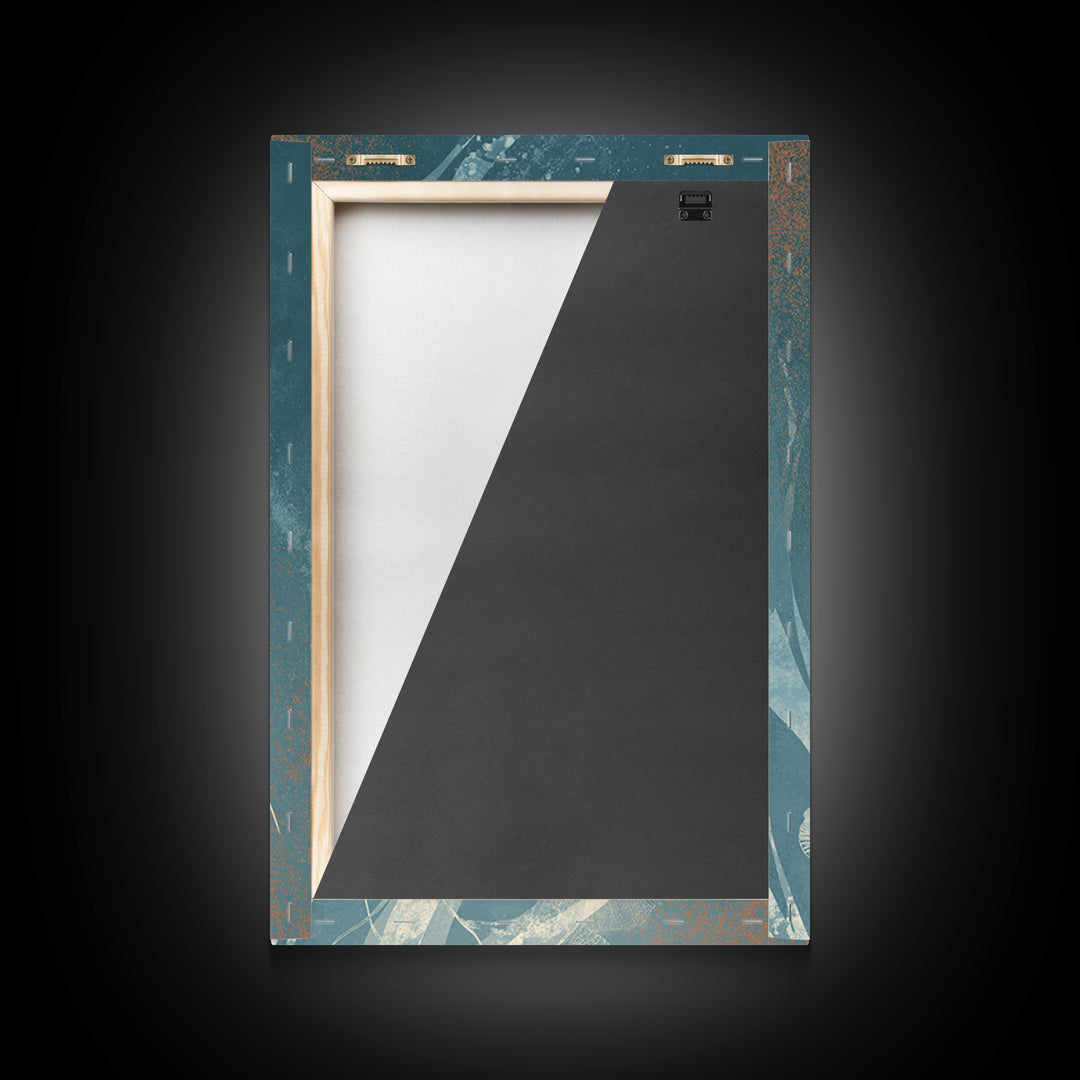 Manta Ray Flying Through Underwater Light Framed Canvas Print, Marine Life Art, Home Decor, Living Room Decor, Fine Art, Marine, MLA-2x3-46