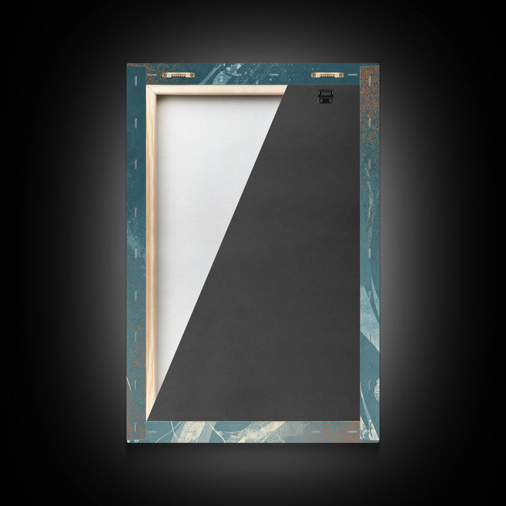 Manta Ray Flying Through Underwater Light Framed Canvas Print, Marine Life Art, Home Decor, Living Room Decor, Fine Art, Marine, MLA-2x3-46