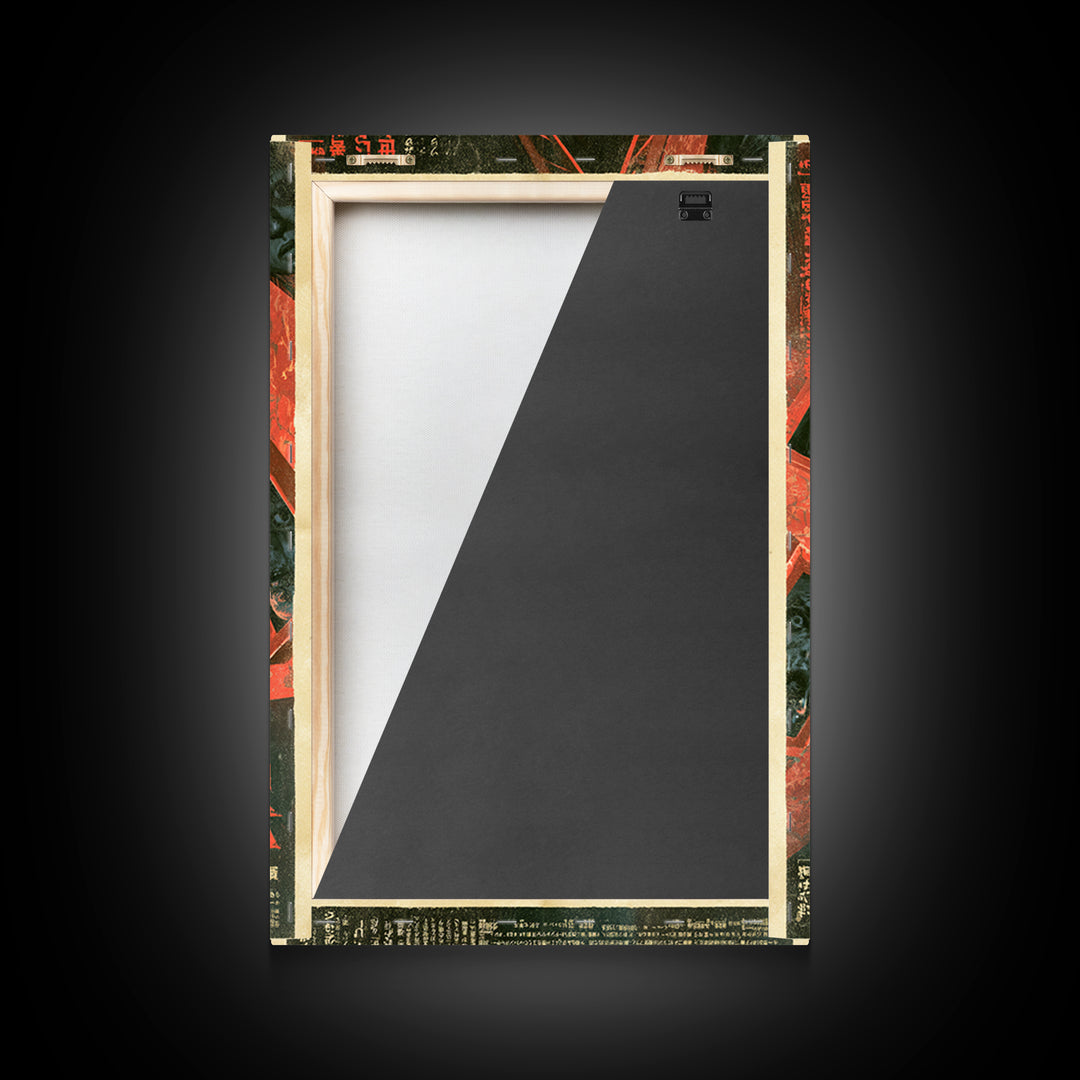 The Empty Bedroom Counts To Ten, Japanese Horror Film Poster, Retro Gothic Cinema Art, Vintage Halloween Wall Art, Framed Canvas Print