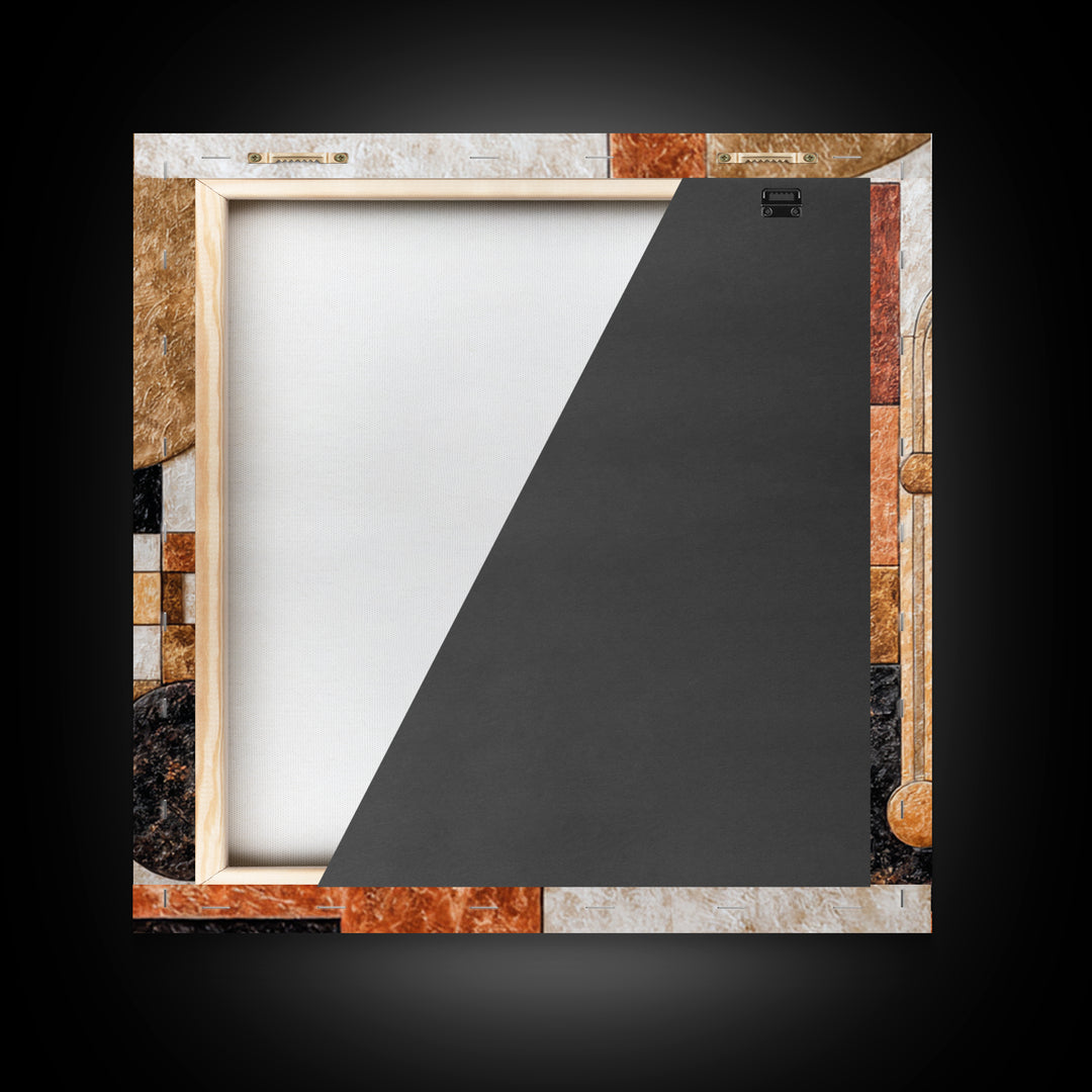 Jazz Musician in Angular Mid Century Style Canvas Print, Midcentury Modern Art, Statement Artwork, Living Room Decor, Retro, MMA-1x1-9