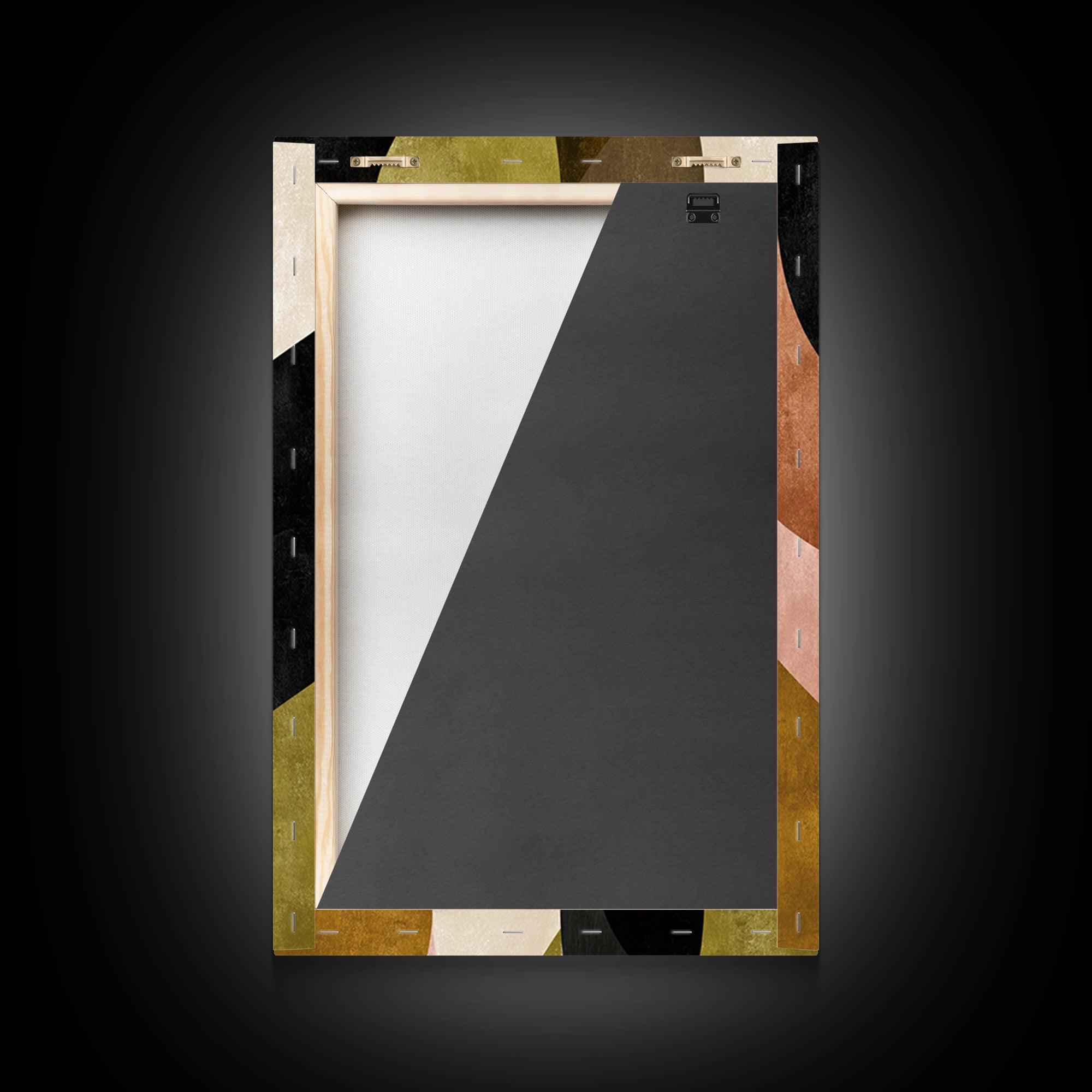 Abstract Leaf Shapes Framed Canvas Print, Midcentury Modern Art, Home Decor, Living Room Decor, Fine Art, Retro, Boho, MMA-2x3-18