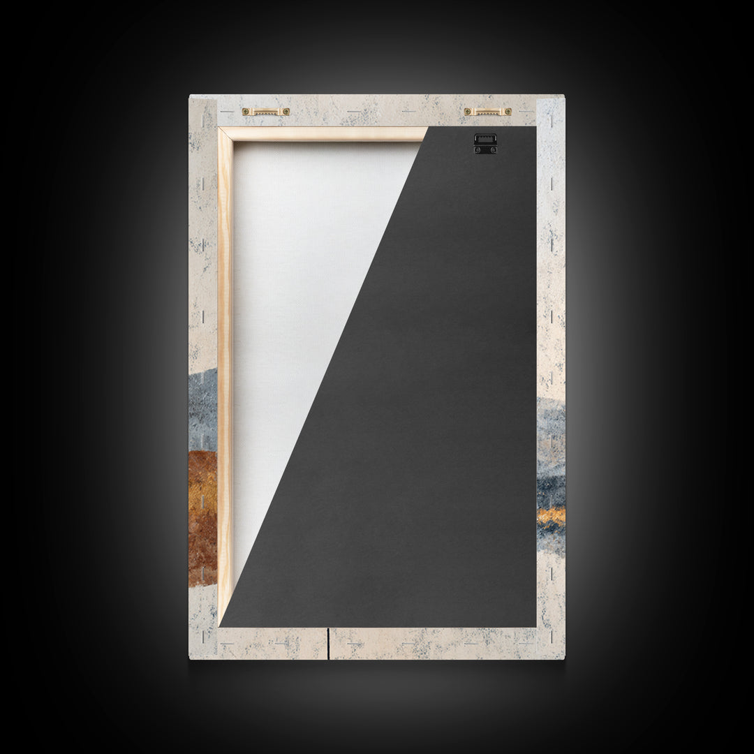 Minimal Mountain Scene Framed Canvas Print, Midcentury Modern Art, Mid Century Modern, Living Room Decor, Fine Art, Retro, MMA-2x3-47