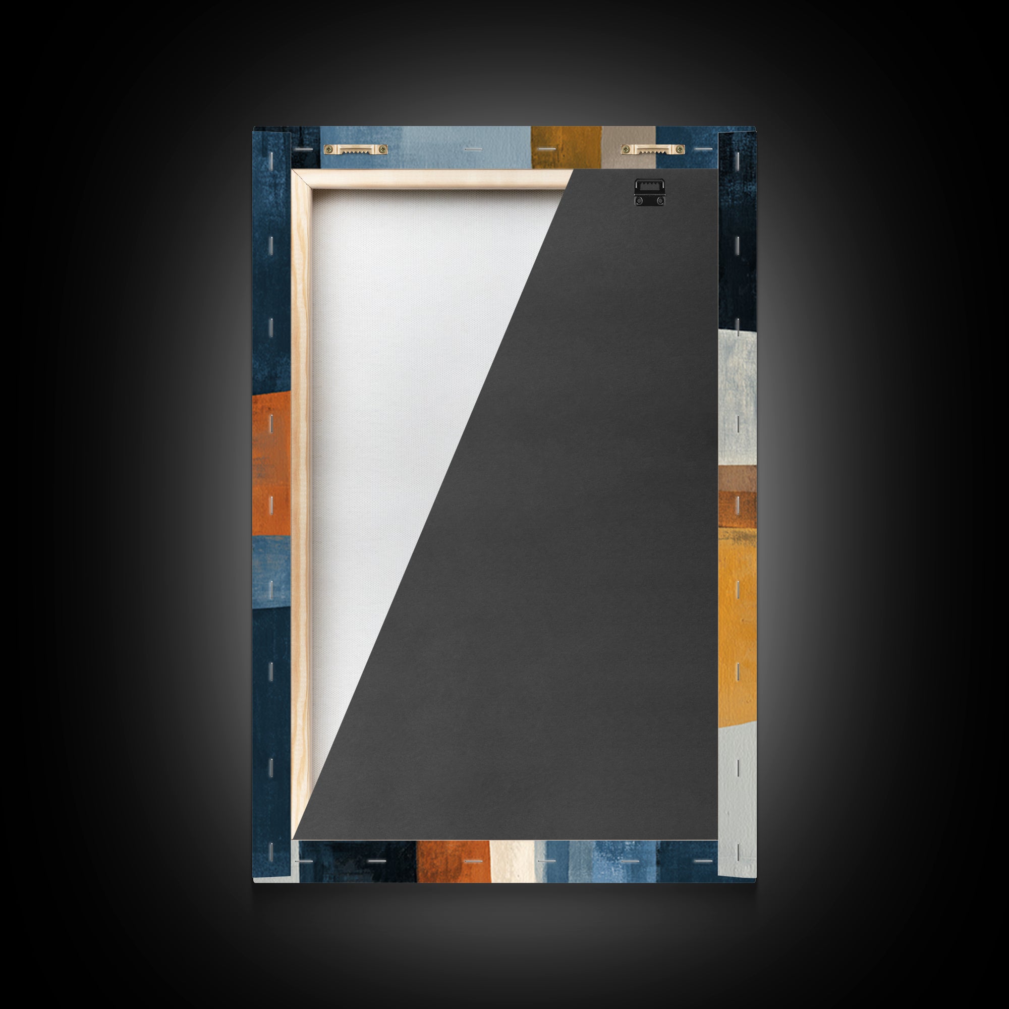 Abstract Cat in Mid Century Color Palette Framed Canvas Print, Midcentury Modern Art, Retro Wall Art, Living Room Decor, Retro, MMA-2x3-83