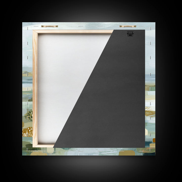 Clean Geometric Composition Framed Canvas Print, Medical Office Art, Biology Art, Office Decor, Abstract Art, Calm, Art Print, MOA-1x1-34