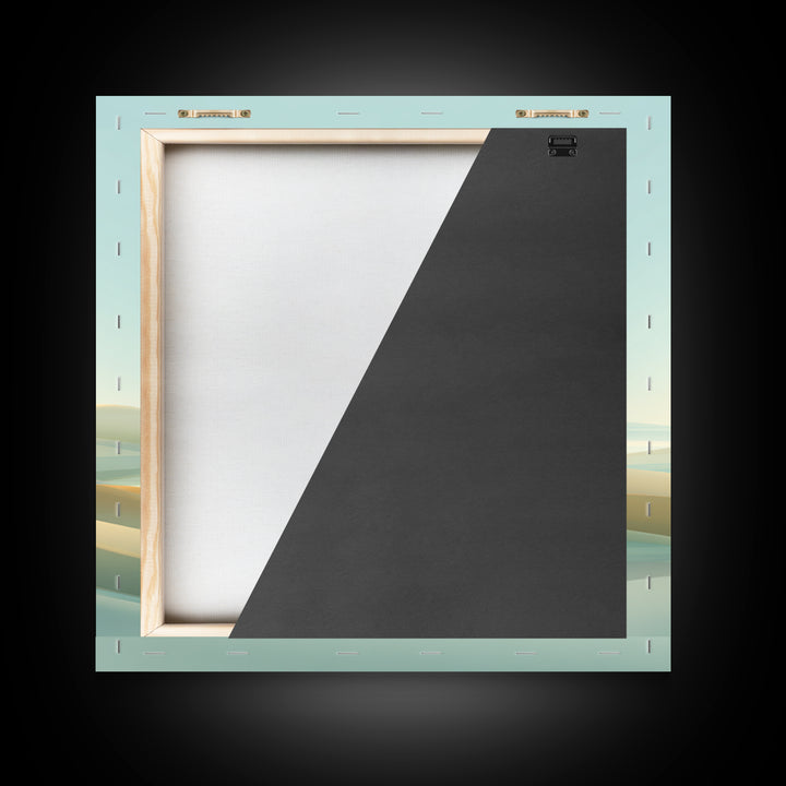 Minimal Sunrise over Rounded Hills Framed Canvas Print, Medical Office Art, Medical Office Decor, Office Decor, Fine Art, Calm, MOA-1x1-47