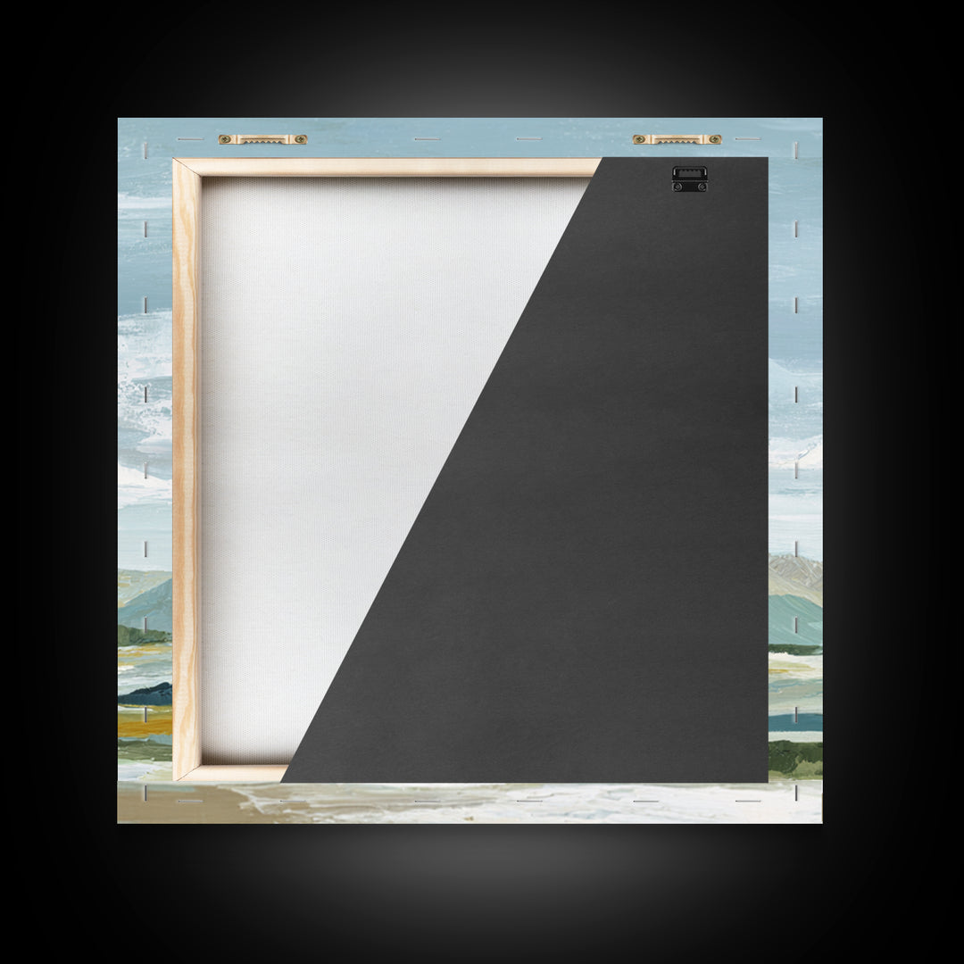 Soft Mountain Landscape Framed Canvas Print, Medical Office Art, Medical School, Office Decor, Fine Art, Calm, Minimalist Decor, MOA-1x1-74