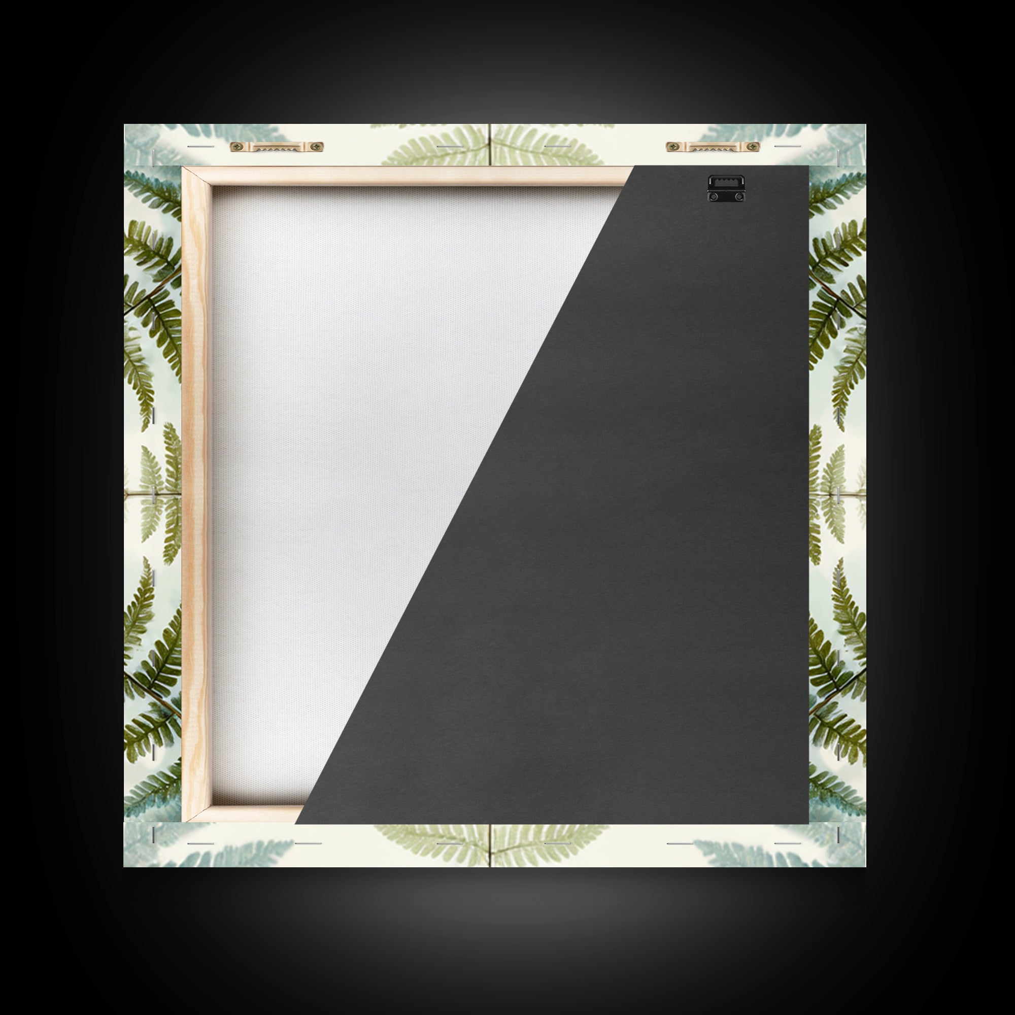Minimal Green Fern Specimen Framed Canvas Print, Medical Office Art, Medical Student Gift, Office Decor, Fine Art, Calm, MOA-1x1-8