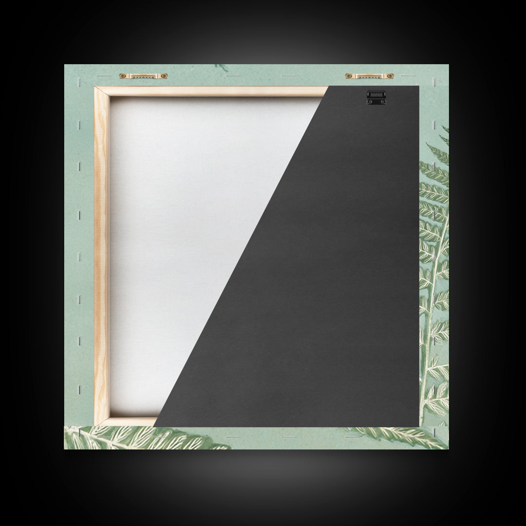 Minimal Green Fern Specimen Framed Canvas Print, Medical Office Art, Modern Decor, Office Decor, Fine Art, Calm, Home Decor, MOA-1x1-80