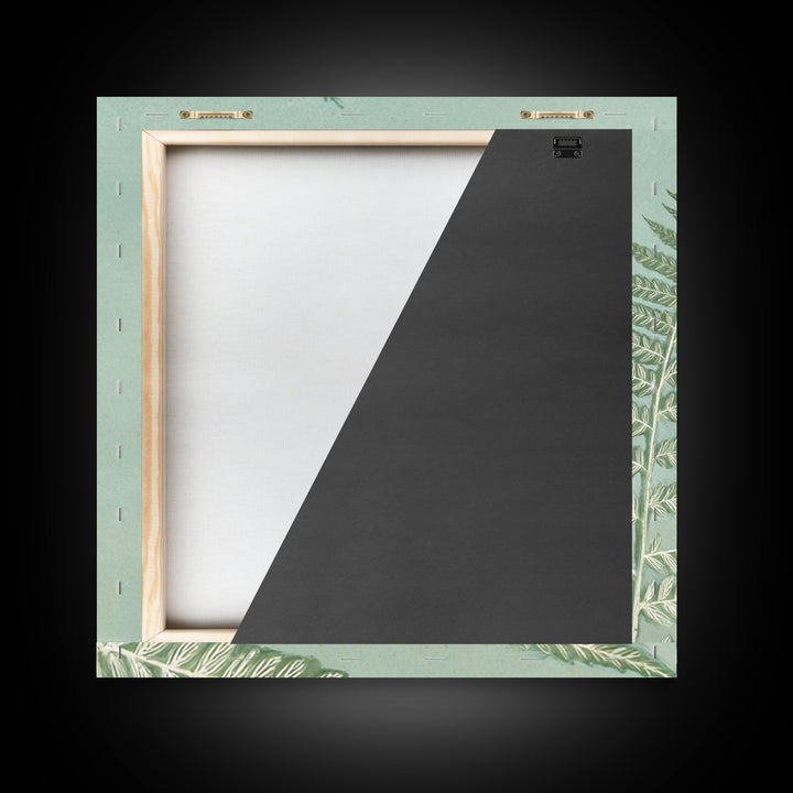 Minimal Green Fern Specimen Framed Canvas Print, Medical Office Art, Modern Decor, Office Decor, Fine Art, Calm, Home Decor, MOA-1x1-80