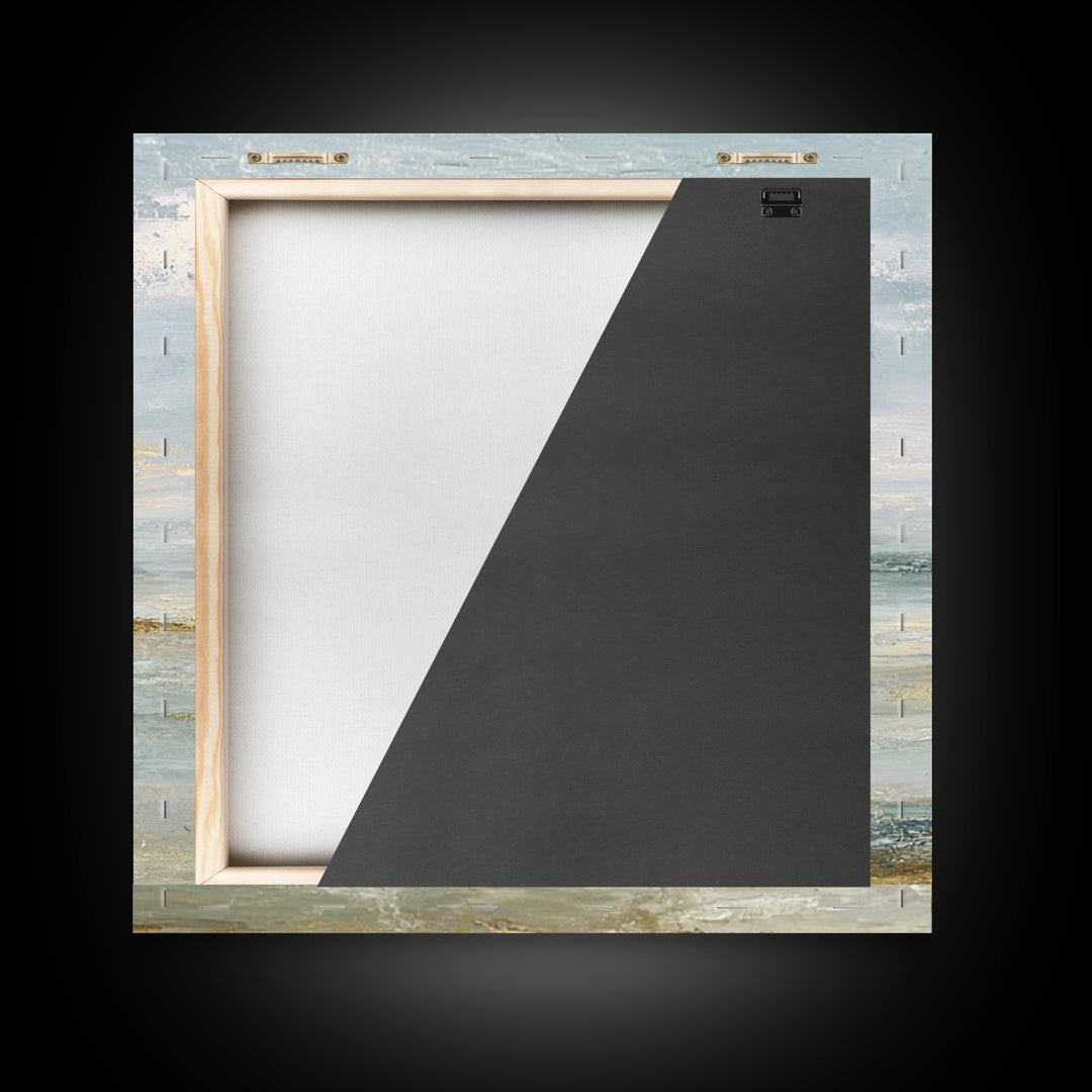 Large Neutral Landscape Framed Canvas Print, Medical Office Art, Textured Painting, Office Decor, Oil Painting, Calm, MOA-1x1-88