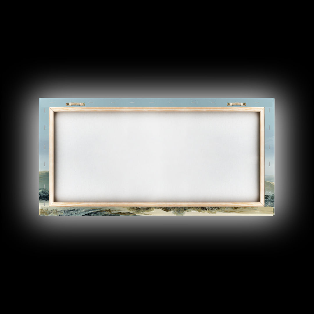 Large Neutral Landscape Framed Canvas Print, Medical Office Art, Digital Wall Art, Office Decor, Calm, Healthcare Wall Art, MOA-2x1-60