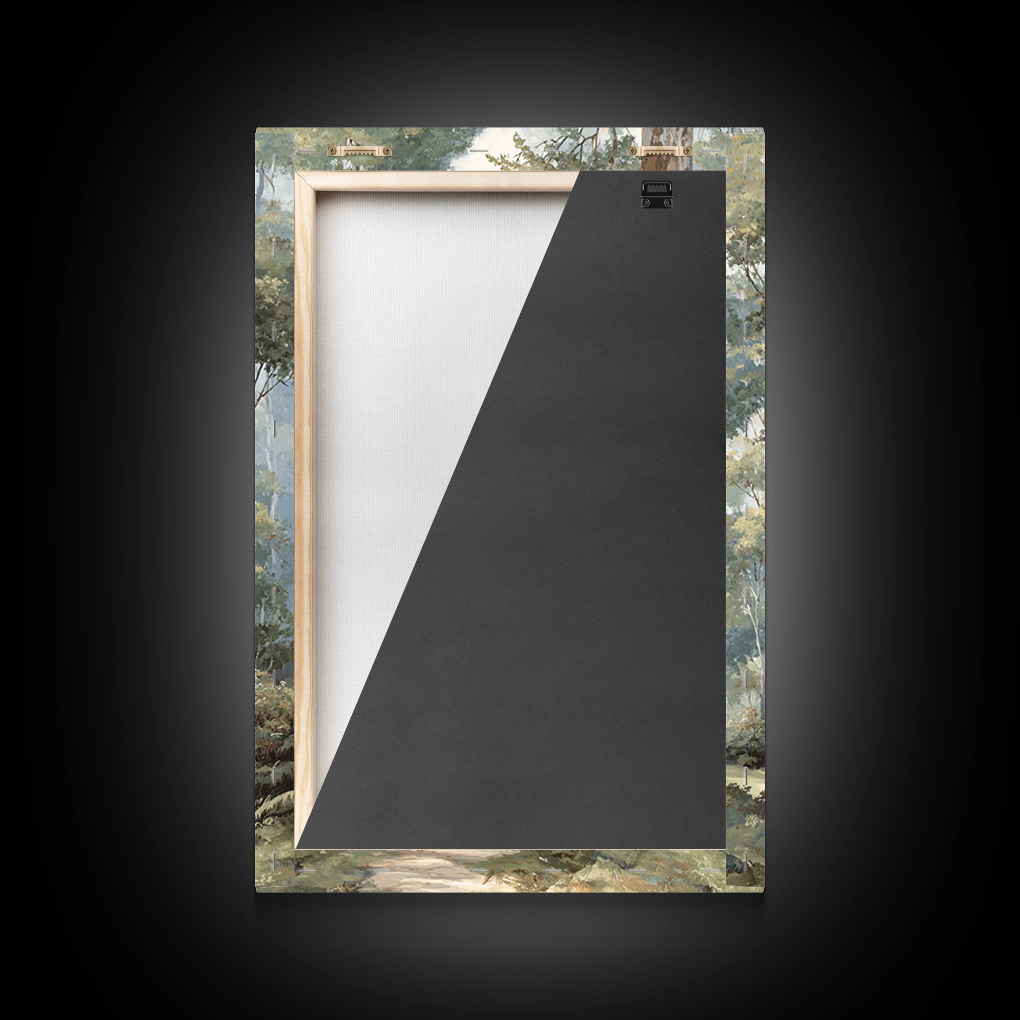 Gentle Forest Path Framed Canvas Print, Medical Office Art, Wall Art, Office Decor, Oil Painting, Calm, Printable Card, MOA-2x3-1
