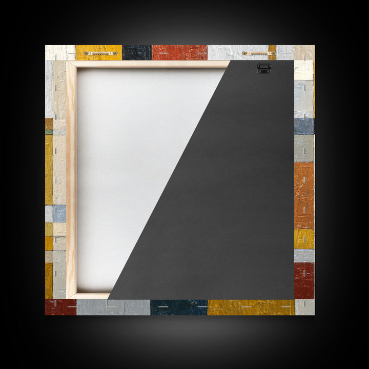 Urban Window Grid Transformed into Abstraction Framed Canvas Print, Modern Art, Art, Living Room Decor, Fine Art, Modern, MOD-1x1-12