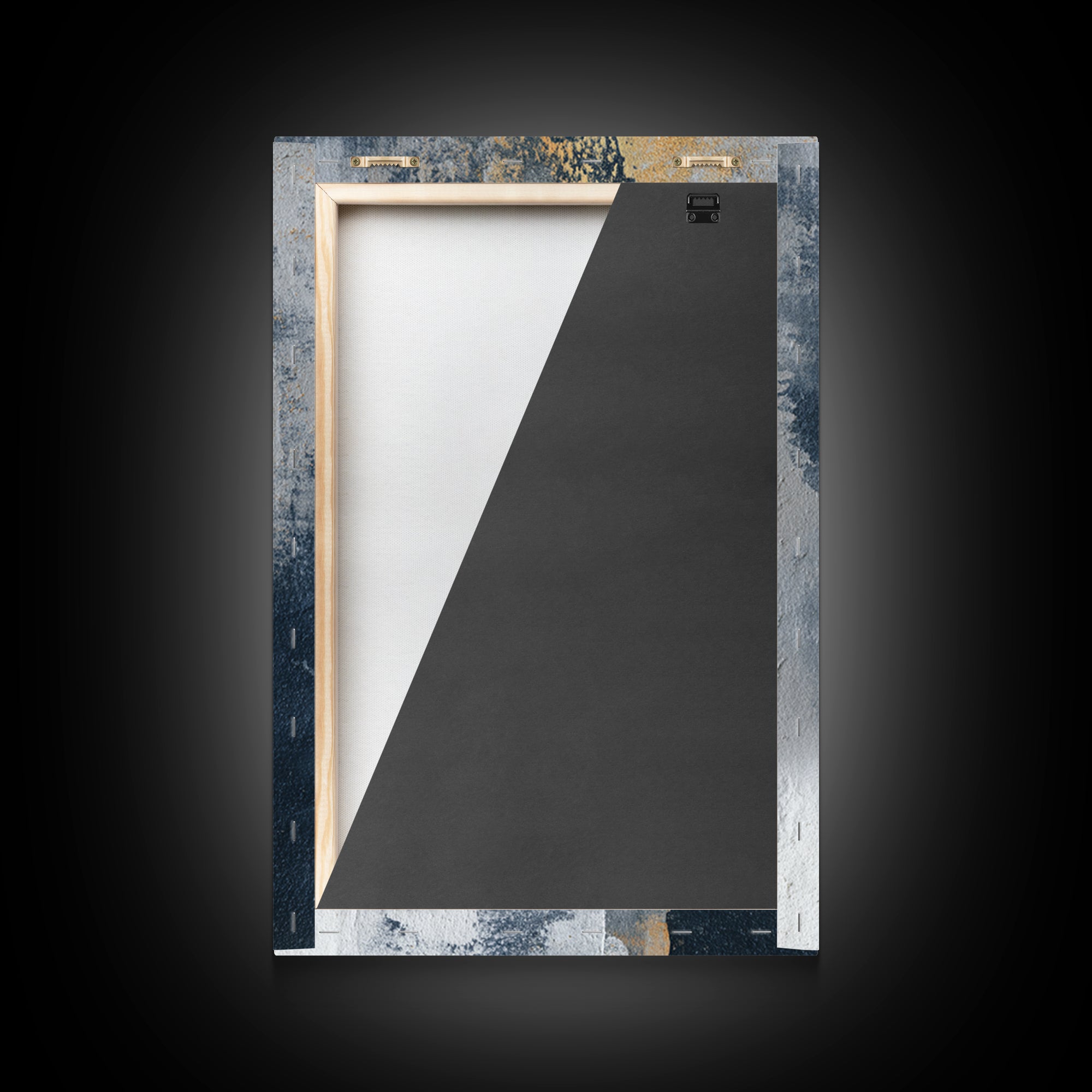 Monochrome Ink and Acrylic Mixed Media Look Framed Canvas Print, Modern Art, Canvas Art, Living Room Decor, Fine Art, Modern, MOD-2x3-76