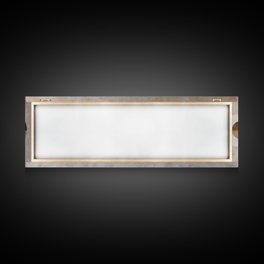 Minimal Sculpture Shapes Painted Framed Canvas Print, Modern Art, Wall Art, Living Room Decor, Fine Art, Modern, Artwork, MOD-3x1-72