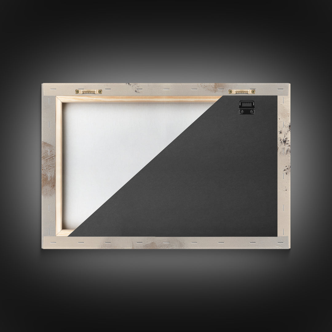Dynamic Black Brush Marks on Neutral Ground Framed Canvas Print, Modern Art, Fine Art Print, Living Room Decor, Modern, MOD-3x2-87