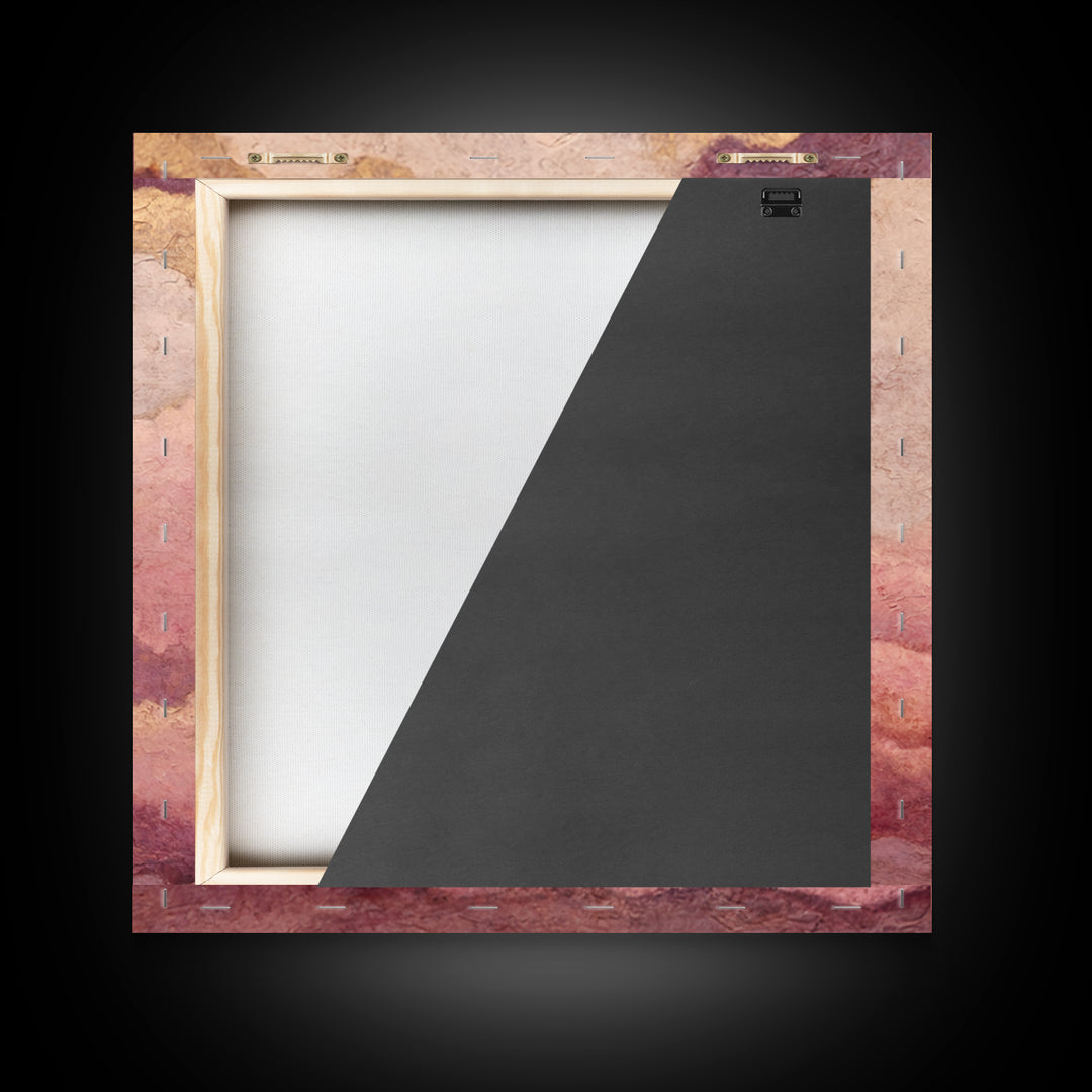 All Pink Cloudscape Framed Canvas Print, Monochrome Art, Digital Prints, Living Room Decor, Fine Art, Mono, Apartment Decor, MON-1x1-12