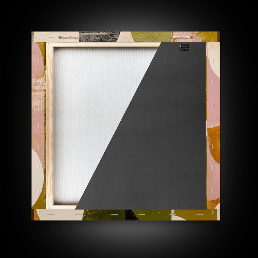 Olive Green Abstract Leaf Pattern Canvas Print, Monochrome Art, Living Room Decor, Watercolor Art, Mono, Printable Art, MON-1x1-20