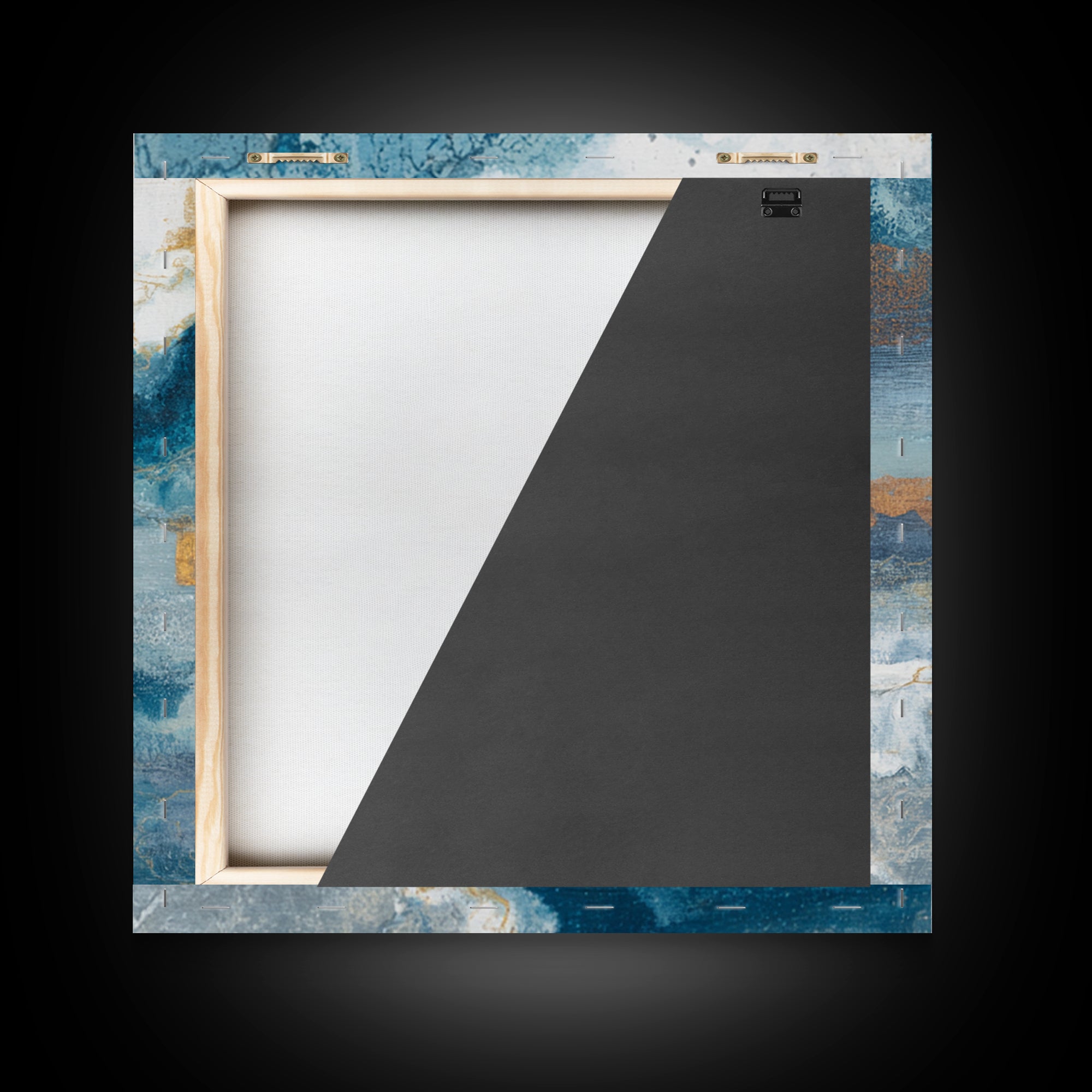 All Blue Ocean Abstraction Canvas Print, Monochrome Art, Neutral Decor, Living Room Decor, Fine Art, Mono, Home Decor, MON-1x1-25