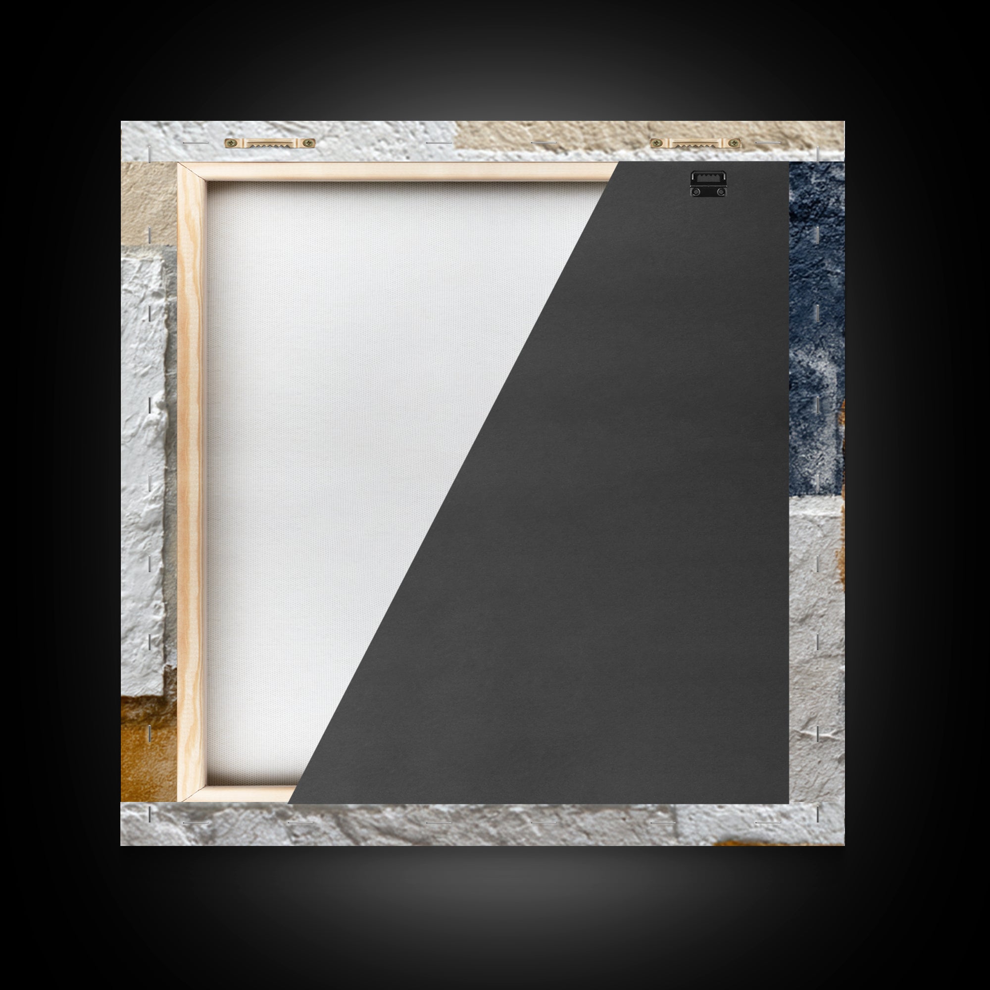 Ivory White Plaster Texture Composition Framed Canvas Print, Monochrome Art, Modern Decor, Living Room Decor, Fine Art, Mono, MON-1x1-29
