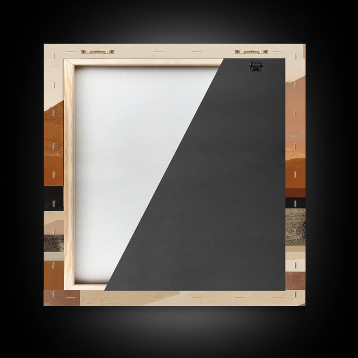 Warm Brown Desert Landscape Framed Canvas Print, Monochrome Art, Fine Art Print, Living Room Decor, Mono, Digital Prints, MON-1x1-33