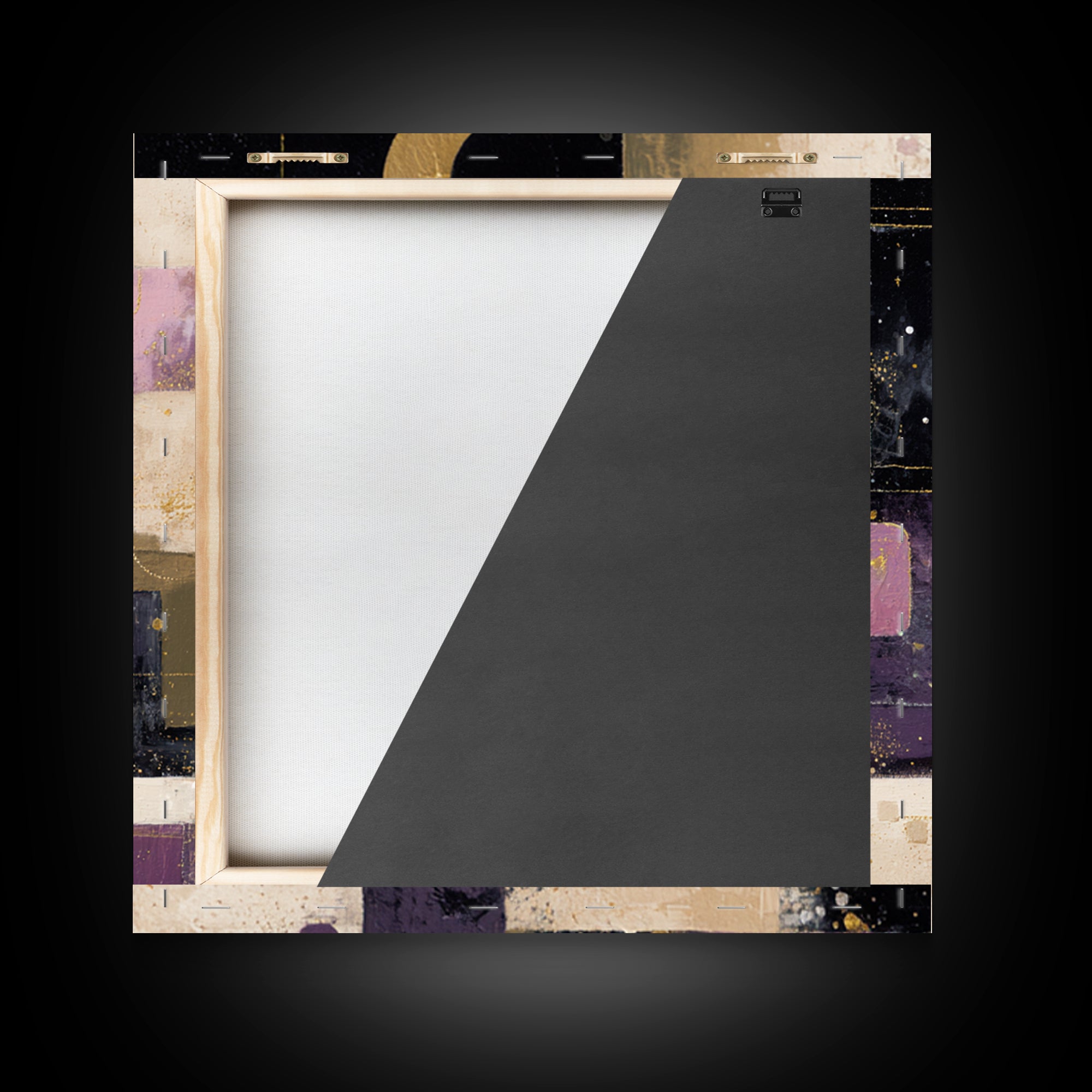 Purple Night Sky Framed Canvas Print, Monochrome Art, Living Room Decor, Fine Art, Mono, Gallery Decor, Neutral Decor, MON-1x1-39