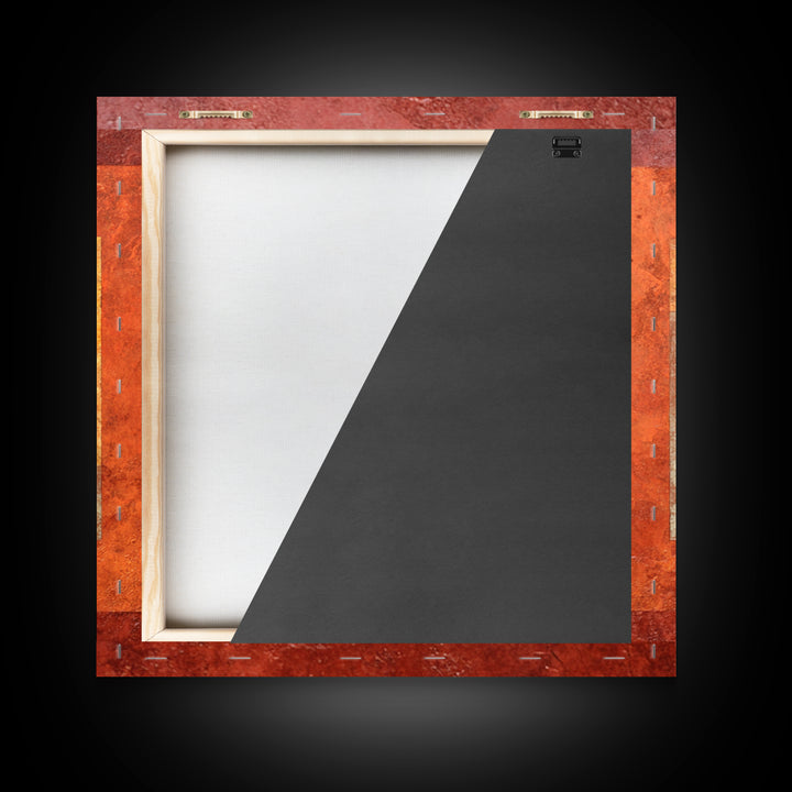Burnt Orange Canyon Abstraction Framed Canvas Print, Monochrome Art, Luxury Decor, Living Room Decor, Fine Art, Mono, MON-1x1-40