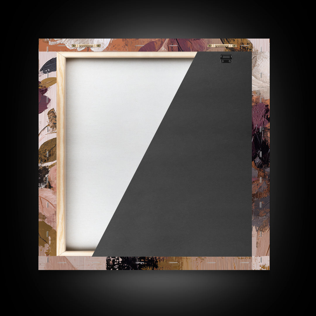 Monochrome Floral Bouquet Framed Canvas Print, Monochrome Art, Unique Wall Art, Living Room Decor, Mono, Fine Art Print, MON-1x1-42
