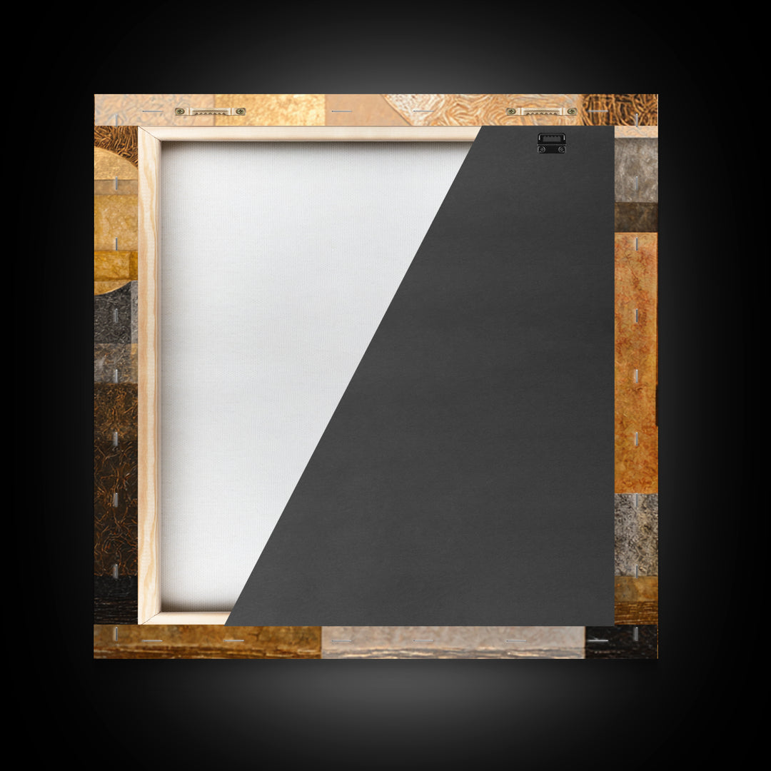 Silver Ocean Moonlight Scene Framed Canvas Print, Monochrome Art, Dark Academia Decor, Living Room Decor, Fine Art, Mono, MON-1x1-43