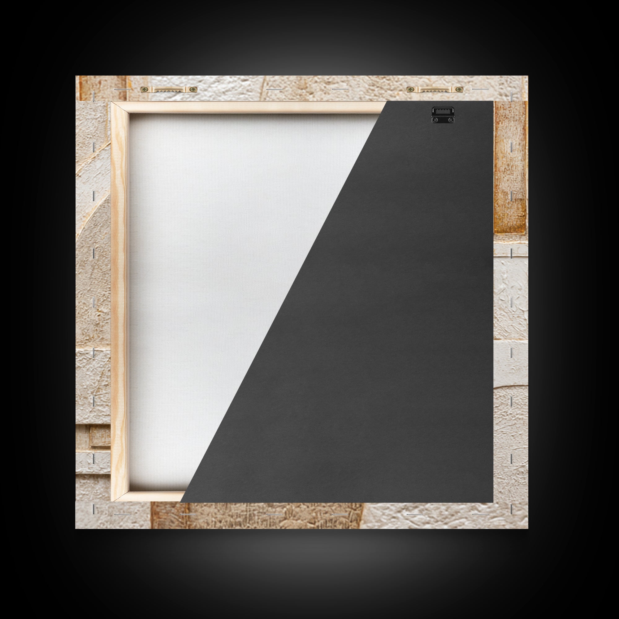Ivory White Plaster Texture Composition Framed Canvas Print, Monochrome Art, Modern Decor, Living Room Decor, Fine Art, Mono, MON-1x1-53