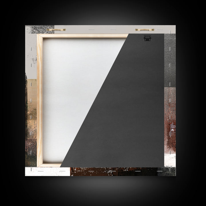 Gray Architectural Arch and Shadow Study Framed Canvas Print, Monochrome Art, Abstract Painting, Living Room Decor, MON-1x1-58