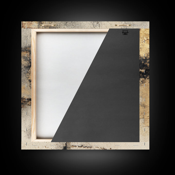 Black Ink Abstract Framed Canvas Print, Monochrome Art, Dark Academia Decor, Living Room Decor, Abstract Art, Mono, Wall Decor, MON-1x1-6