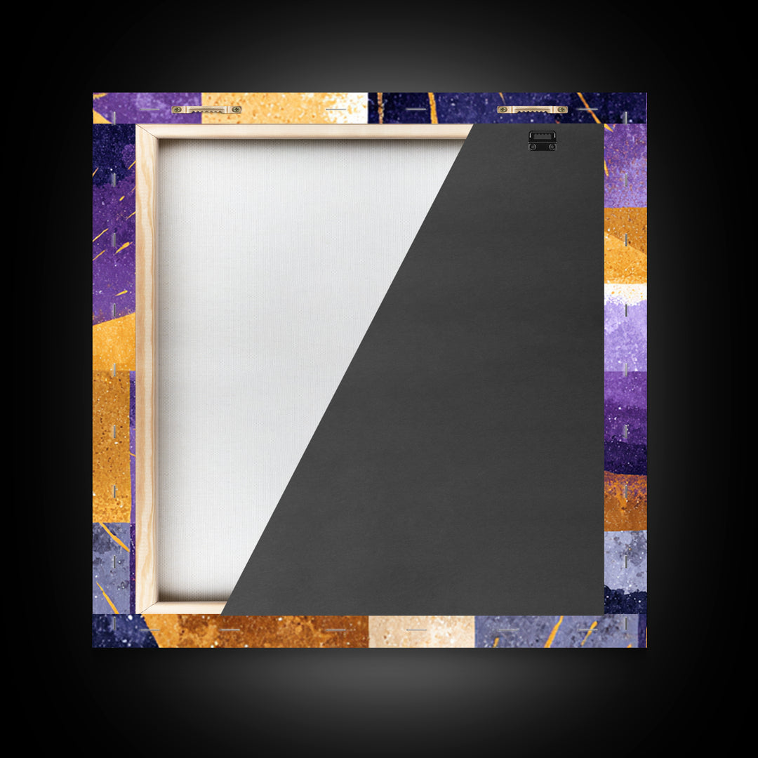 Purple Night Sky Framed Canvas Print, Monochrome Art, Minimalist Wall Art, Living Room Decor, Fine Art, Mono, Minimalist Decor, MON-1x1-63