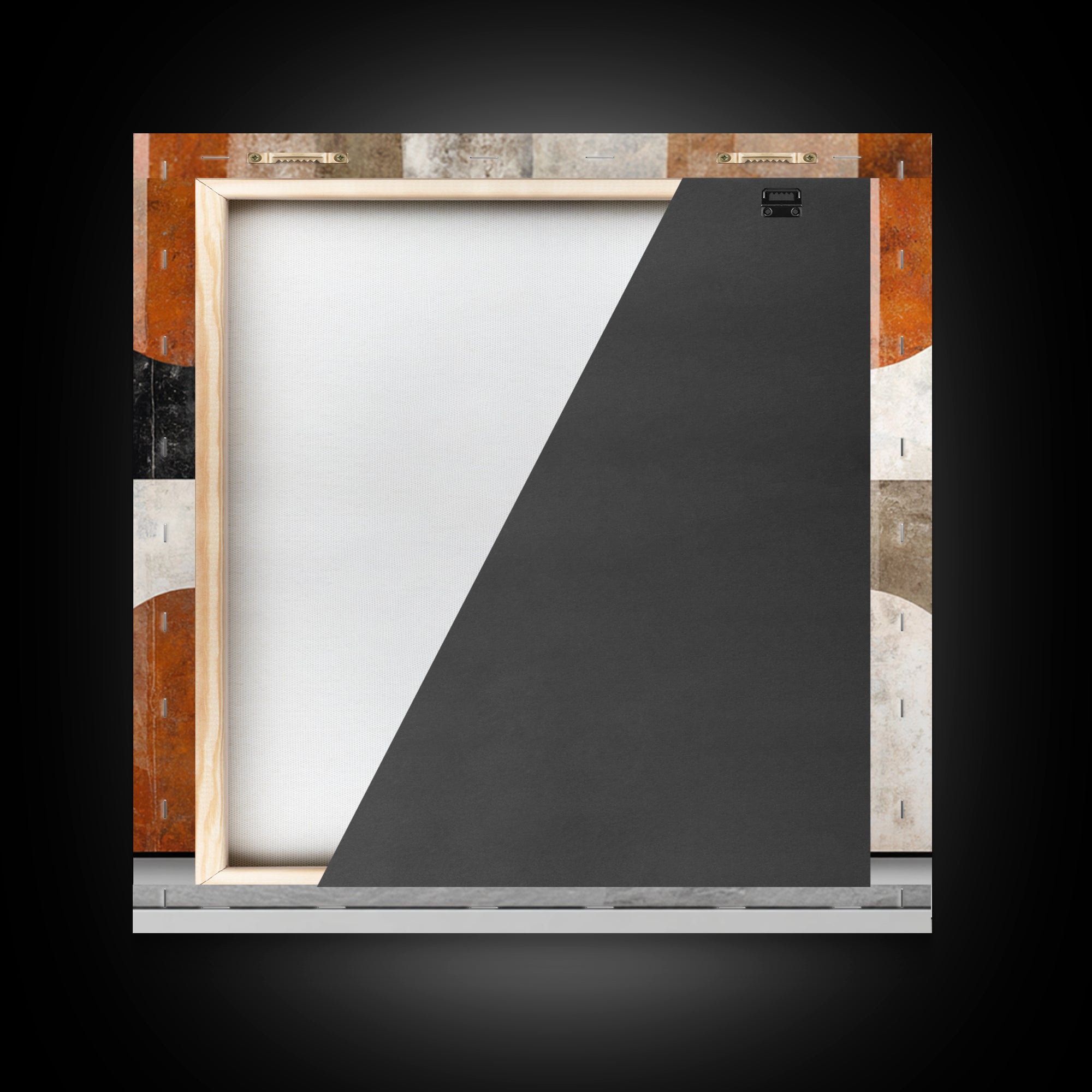 Burnt Orange Canyon Abstraction Framed Canvas Print, Monochrome Art, Printable Art, Living Room Decor, Fine Art, Mono, MON-1x1-64